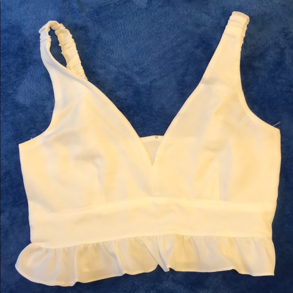White crop top